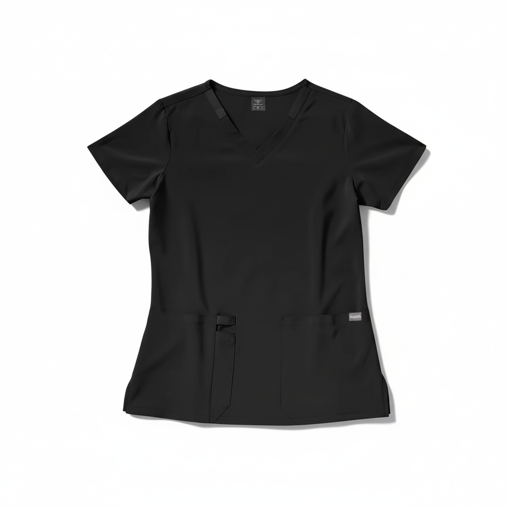 Black scrub top